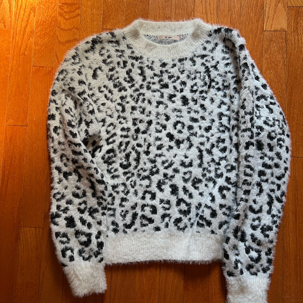 White Leopard Sweater